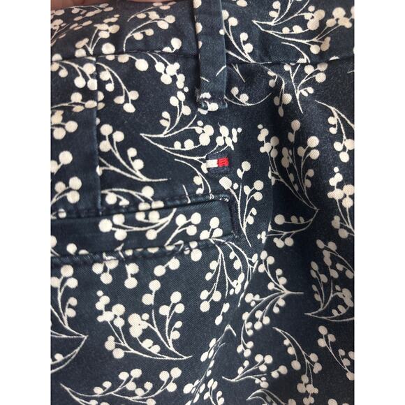 Tommy Hilfiger Navy Blue and White Floral Pants Size 8 - Picture 11 of 12